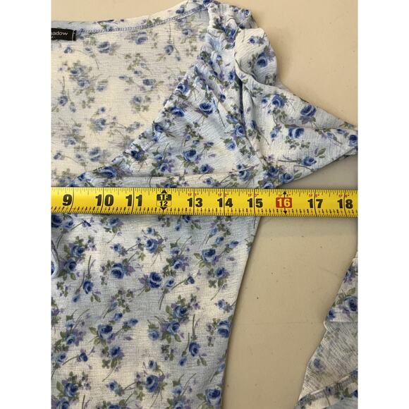 Y2K Coquette Romantic Fairy Floral Top M Cottagecore Goblin Whimsical Parisian - Picture 11 of 12